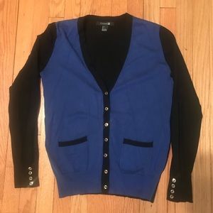 Lost act II 4 Small Forever 21 Black & Blue Cardigan womens work interview